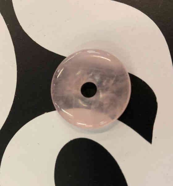 Colgante Donut Cuarzo Rosa pequeño